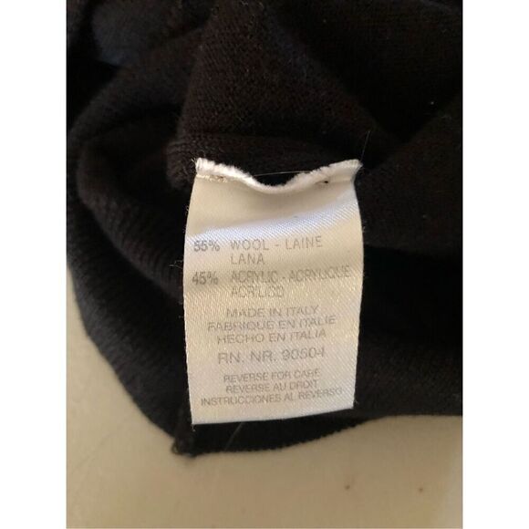 Mens FRANCO ROSSI ITALY Wool Blend Black Pullover Sweater SZ XL - Picture 11 of 11